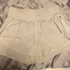 Lululemon Athletica Cream Athletic Shorts